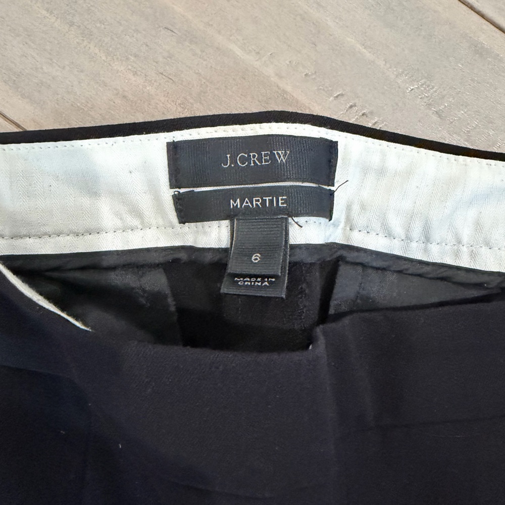 J.Crew Black Slim Fit Martie Pants, black, size 6 - Picture 5 of 6